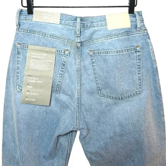 NWT Everlane Women’s The 90’s Cheeky Ankle Jeans Vintage Wash Size 28 - Picture 8 of 9